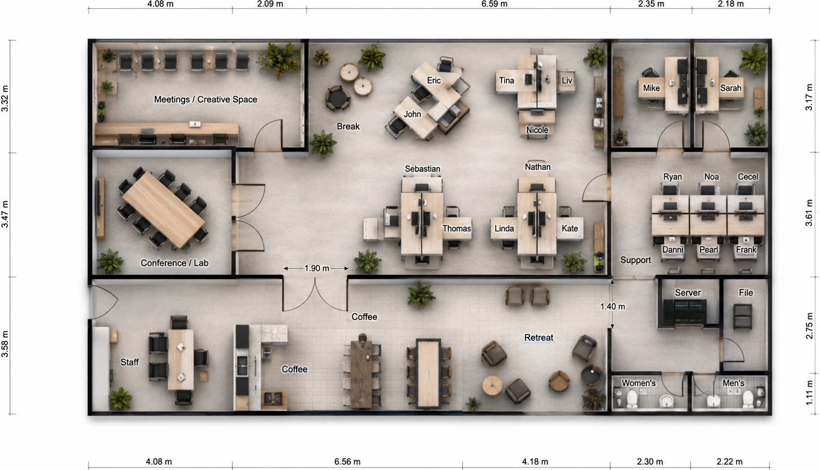 office space layout
