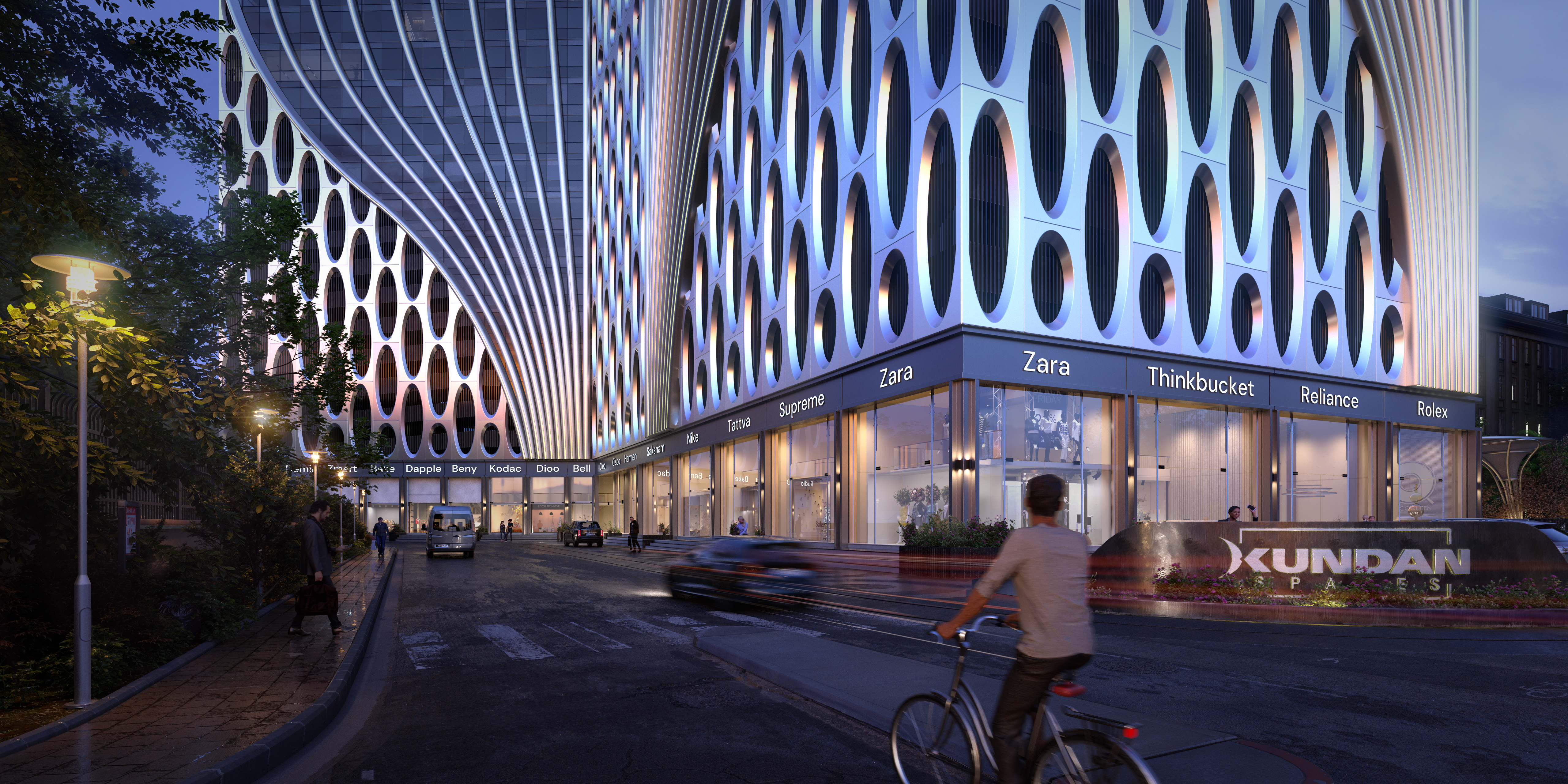 Retail corner unit